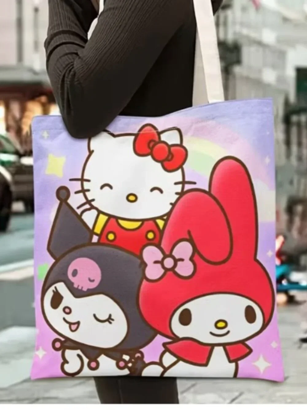 HELLO KITTY Kuromi & My Melody Shopping Tote Bag (BRAND-NEW & CUTE!)